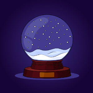 Snow Glass Ball. Free illustration for personal and commercial use.