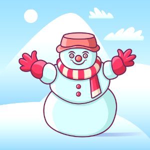 Snowman. Free illustration for personal and commercial use.