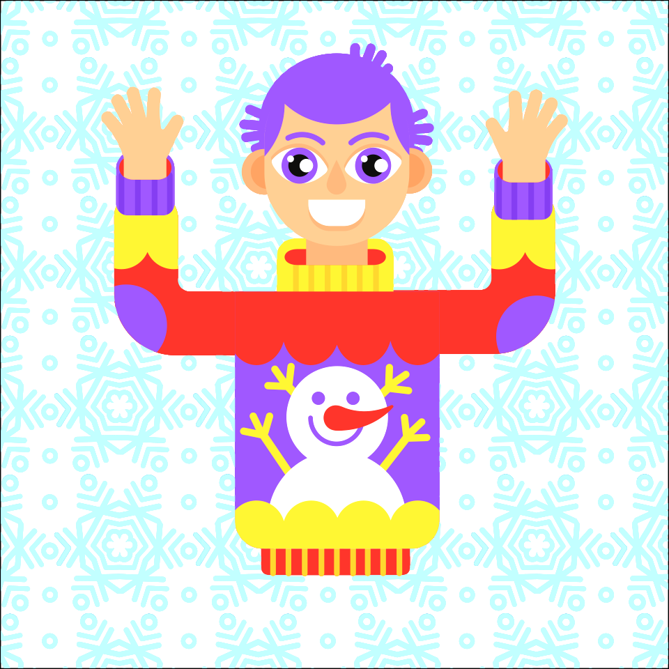 Ugly sweater. Free illustration for personal and commercial use.
