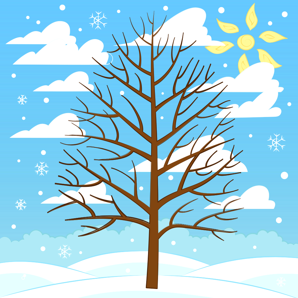 Winter tree Free Stock Illustrations Creazilla