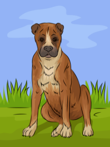 Boxer dog. Free illustration for personal and commercial use.