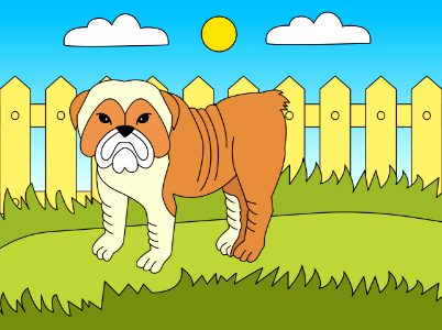 Bulldog. Free illustration for personal and commercial use.