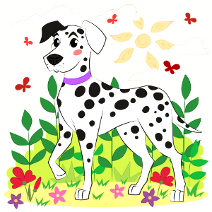 Dalmatian. Free illustration for personal and commercial use.