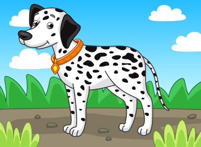 Dalmatian. Free illustration for personal and commercial use.