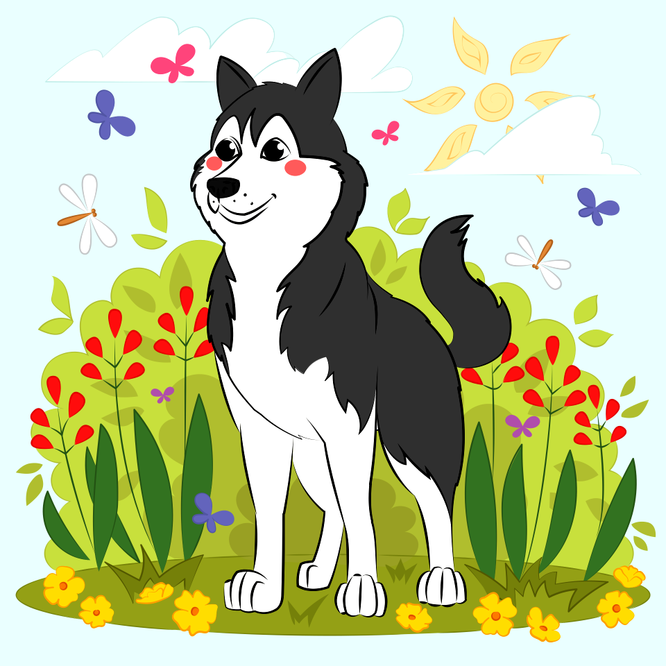 Husky. Free illustration for personal and commercial use.