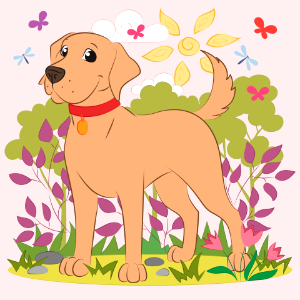 Labrador. Free illustration for personal and commercial use.