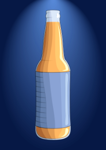 Beer bottle. Free illustration for personal and commercial use.