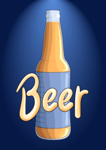 Beer bottle. Free illustration for personal and commercial use.