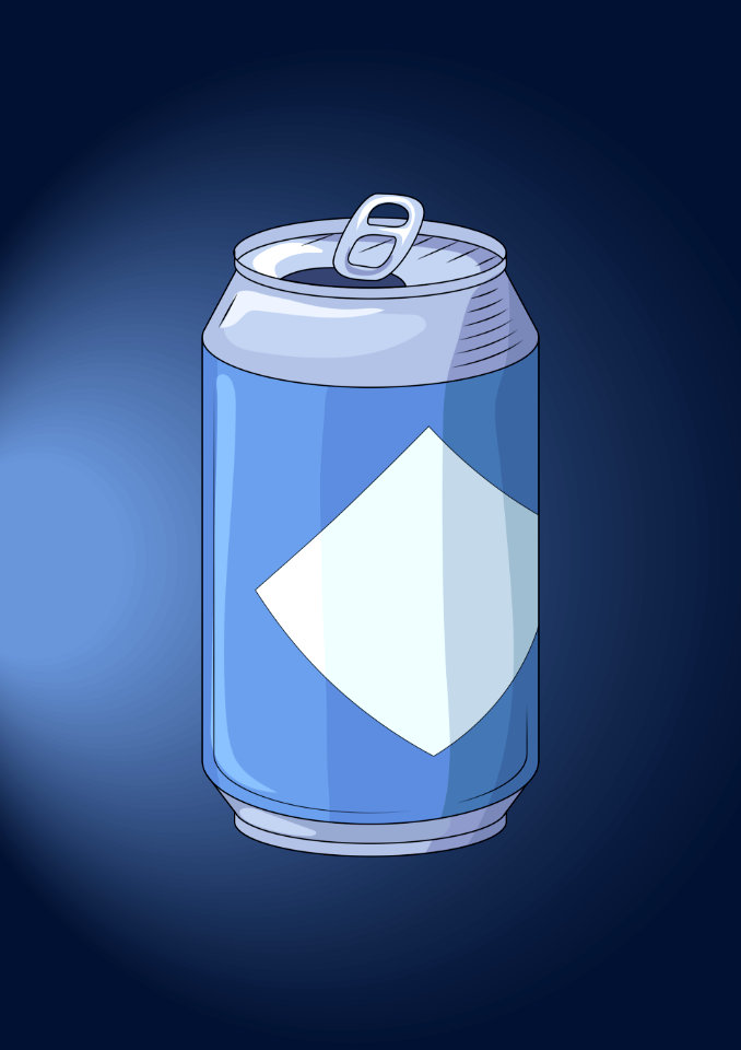 Beer can. Free illustration for personal and commercial use.