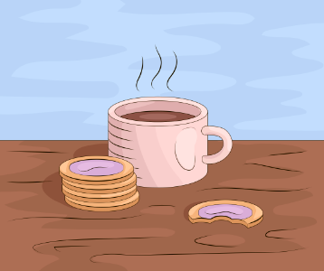 Coffee breakfast. Free illustration for personal and commercial use.