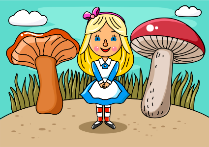 Alice in wonderland. Free illustration for personal and commercial use.