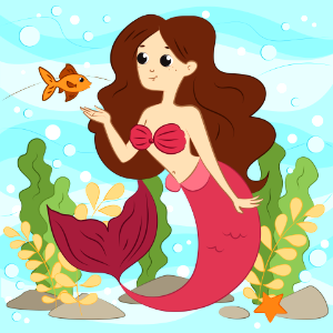 Mermaid. Free illustration for personal and commercial use.