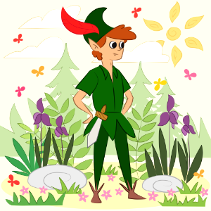 Peter pan. Free illustration for personal and commercial use.