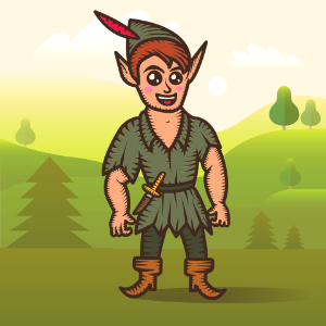 Peter Pan. Free illustration for personal and commercial use.