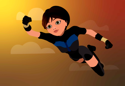 Super Woman Flying Figure Female. Free illustration for personal and commercial use.