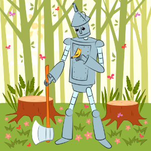Tin man from wizard of oz. Free illustration for personal and commercial use.