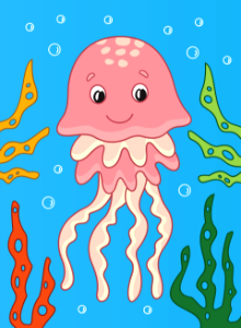 Jellyfish. Free illustration for personal and commercial use.