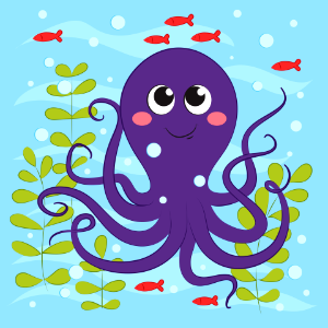 Octopus. Free illustration for personal and commercial use.