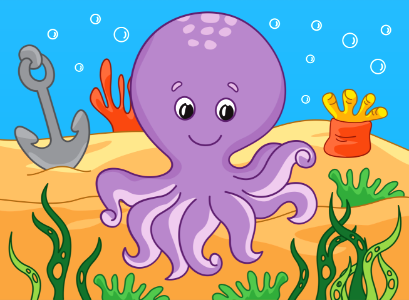 Octopus. Free illustration for personal and commercial use.