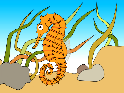 Seahorse. Free illustration for personal and commercial use.
