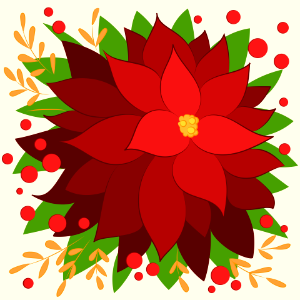 Poinsettia. Free illustration for personal and commercial use.