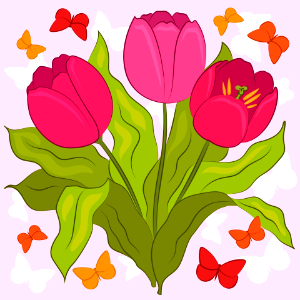 Tulip. Free illustration for personal and commercial use.