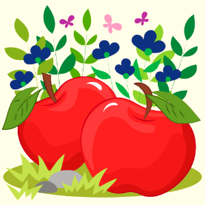 Apple. Free illustration for personal and commercial use.