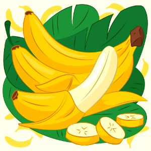 Banana. Free illustration for personal and commercial use.