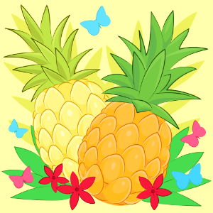 Pineapple. Free illustration for personal and commercial use.
