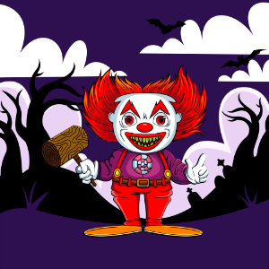 Evil Clown. Free illustration for personal and commercial use.