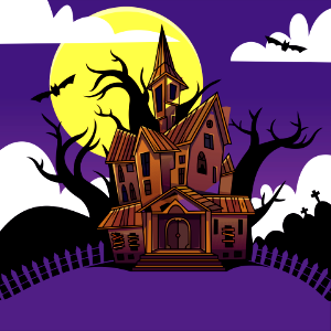 Haunted house. Free illustration for personal and commercial use.