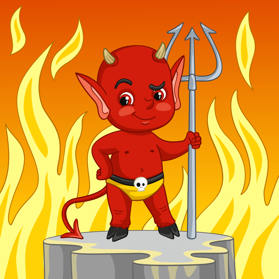 Little devil. Free illustration for personal and commercial use.