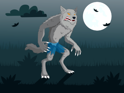 Werewolf. Free illustration for personal and commercial use.