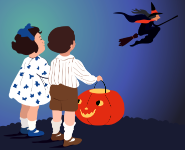 Witch Halloween Children Pumpkin. Free illustration for personal and commercial use.