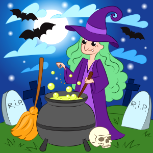 Witch. Free illustration for personal and commercial use.