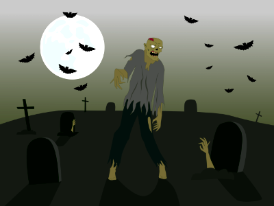 Zombie. Free illustration for personal and commercial use.