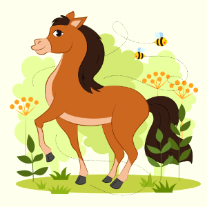 Horse. Free illustration for personal and commercial use.