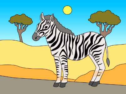 Zebra. Free illustration for personal and commercial use.