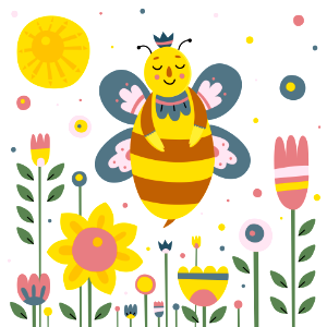 Bee. Free illustration for personal and commercial use.