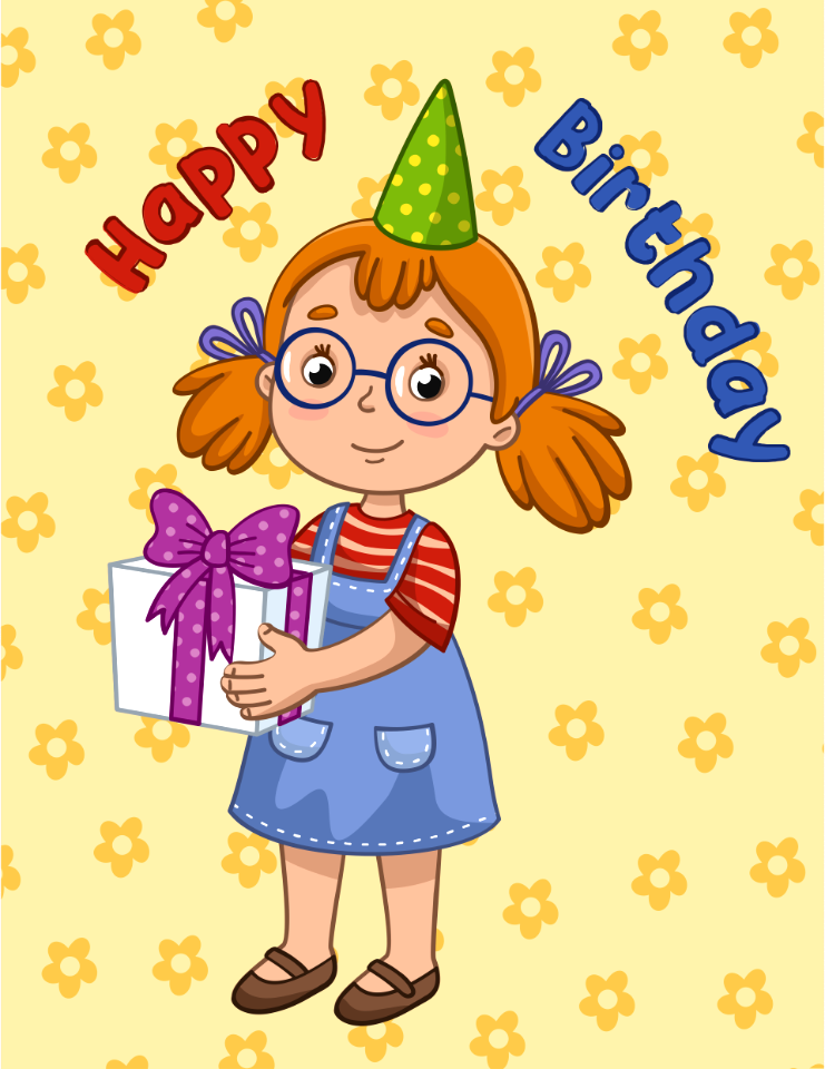 Birthday girl - Free Stock Illustrations | Creazilla