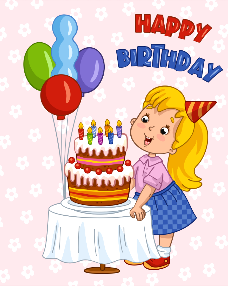 Birthday girl - Free Stock Illustrations | Creazilla