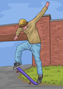 Street Skateboarding. Free illustration for personal and commercial use.