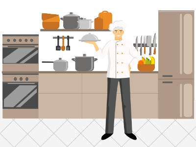 Chef. Free illustration for personal and commercial use.