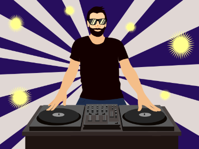 DJ. Free illustration for personal and commercial use.