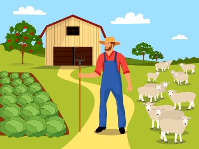 Farmer. Free illustration for personal and commercial use.