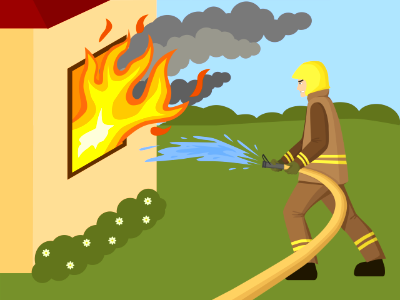 Firefighter. Free illustration for personal and commercial use.