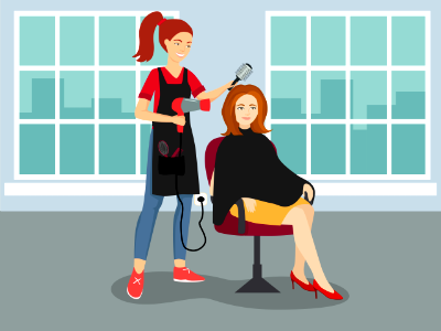 Hairdresser. Free illustration for personal and commercial use.