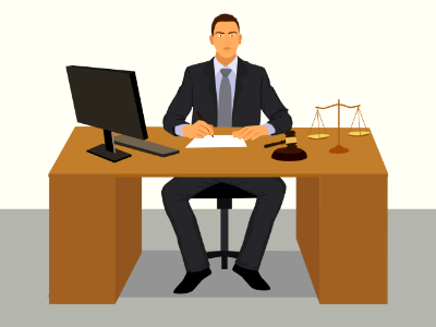 Lawyer. Free illustration for personal and commercial use.