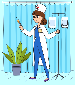 Nurse. Free illustration for personal and commercial use.