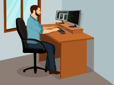 Programmer. Free illustration for personal and commercial use.